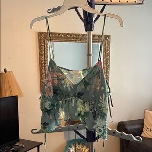 H&M Floral Camisole in Green and Pink